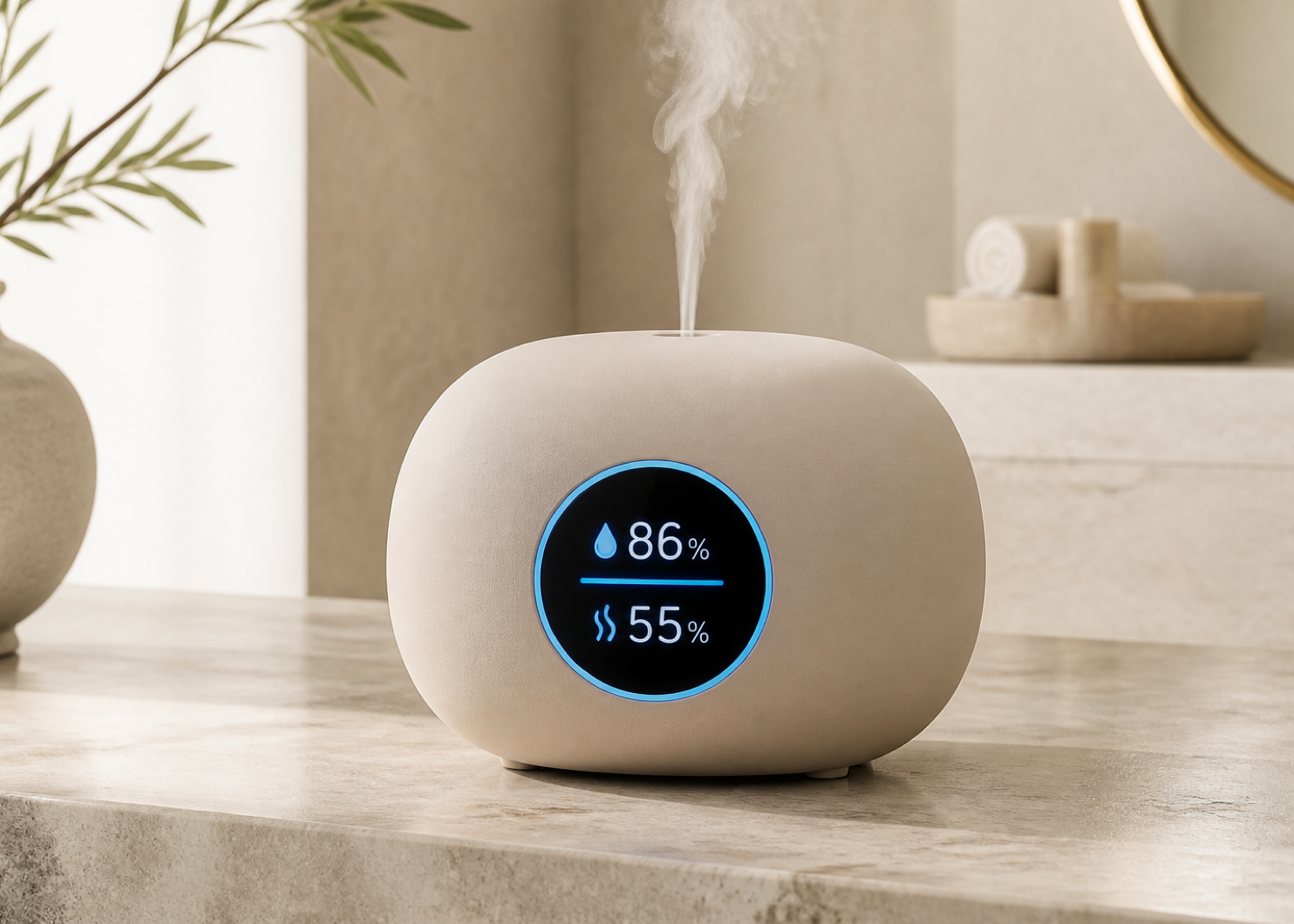 Aura Pebble ivory electronic aroma diffuser
