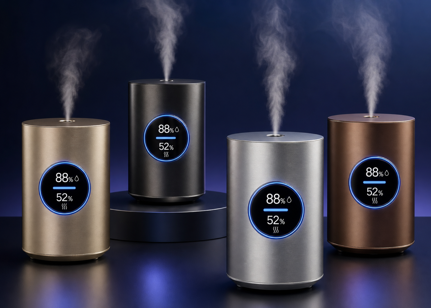 ATMOSELLE electronic aroma diffuser collection with smart dual displays